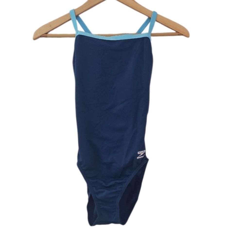 Speedo Endurance+ One Piece Swimsuit Women’s 30 Blue Team Training Performance